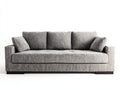 Gerades Sofa mit Cordstoffbezug 220 x 95 x 85 cm - Hellgrau - Großzügige Sitzfläche für Wohnzimmer