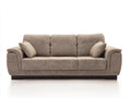 Gerades Sofa mit strukturiertem Stoffbezug 215 x 92 x 88 cm - Taupe - Modernes Design mit breiten Armlehnen