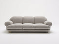 Gerades Sofa mit Strukturstoffbezug 210 x 94 x 86 cm - Hellbeige - Abgerundete Polsterung für Wohnzimmer